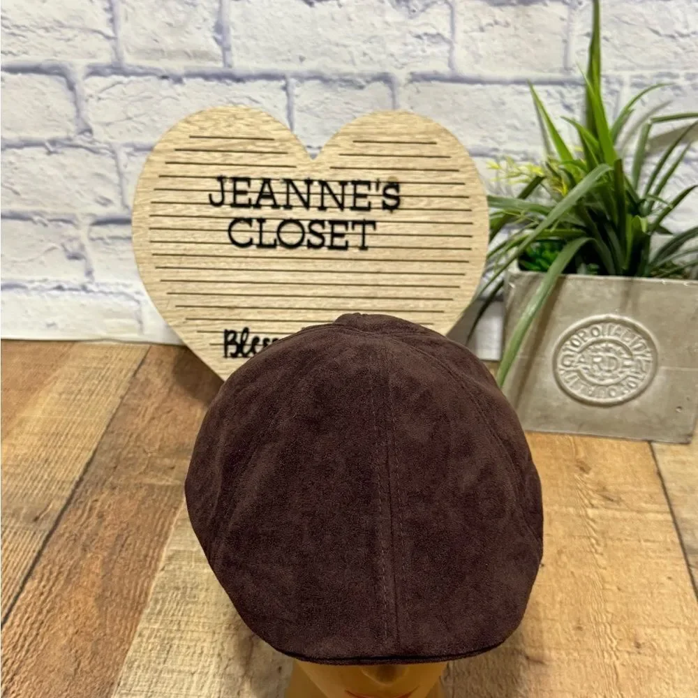 Cremieux Collection Brown Cabbie Flat Cap Hat Size S/M peaky blinders